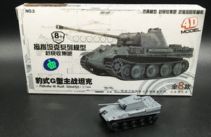 1: 144 Kung Ching Tiger Panther 3 Main Battle Tank Sand Table Scene Military 4D Thumb-assembly Model