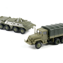 Load image into Gallery viewer, 1:72 M35 Truck Soviet BTR 80 Wheeled Armored Vehicle Rubber-free Assembly Model Military Toy Car